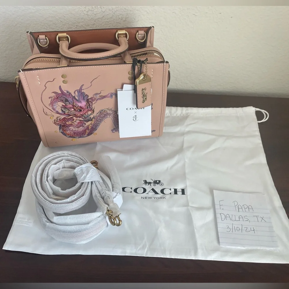 ***RARE*** Coach Boxed Lunar New Year Rogue 25 With Dragon Limited Edition - Picture 3 of 17
